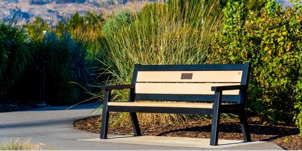 Wishbone Rutherford Memorial Bench in Oliver BC